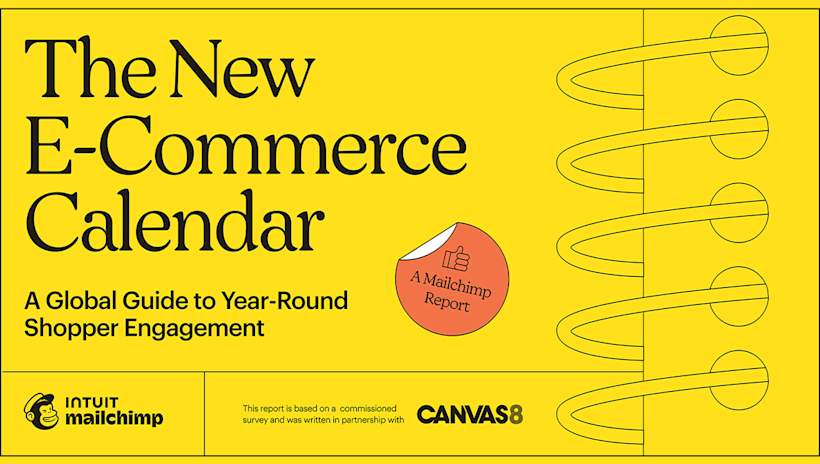 Image shows the cover of the report, The New E-Commerce Calendar, A Global Guide to Year-Round Shopper Engagement
