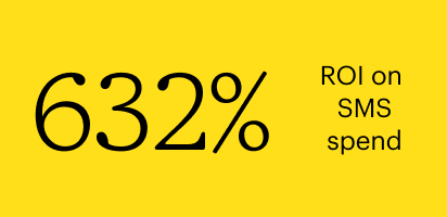 632% ROI on SMS spend